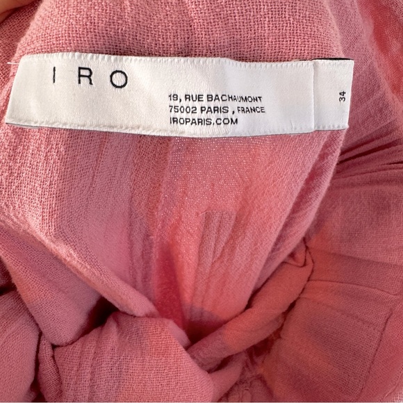 IRO Harmony High Waist Cotton Tapered Pants sz 34 US XS - Picture 7 of 11